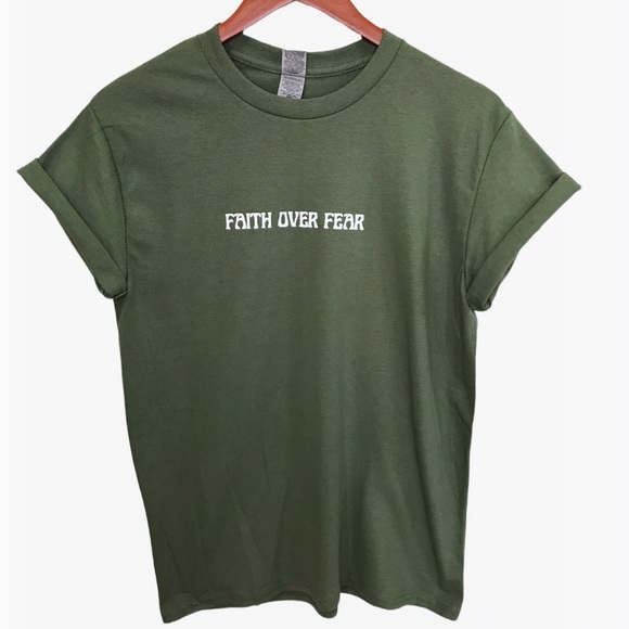 FAITH OVER FEAR Unisex Adult 100% Cotton T-Shirts - Various - Picture 3 of 9